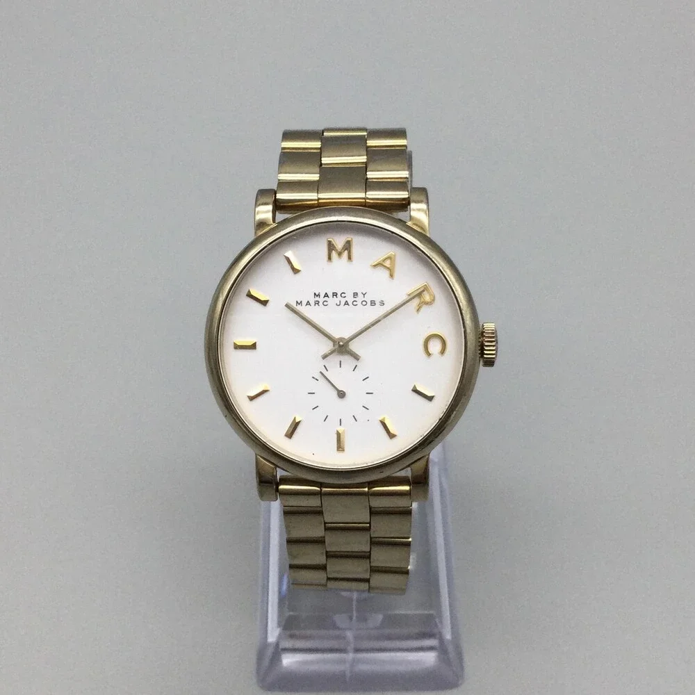 Marc By Marc Jacobs Womens Watch 36mm Gold Tone Bracelet MBM3243